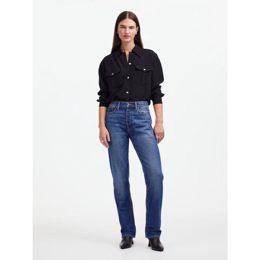Alexa Chung for Madewell High-Rise Straight Jean in Allendale Wash size 27